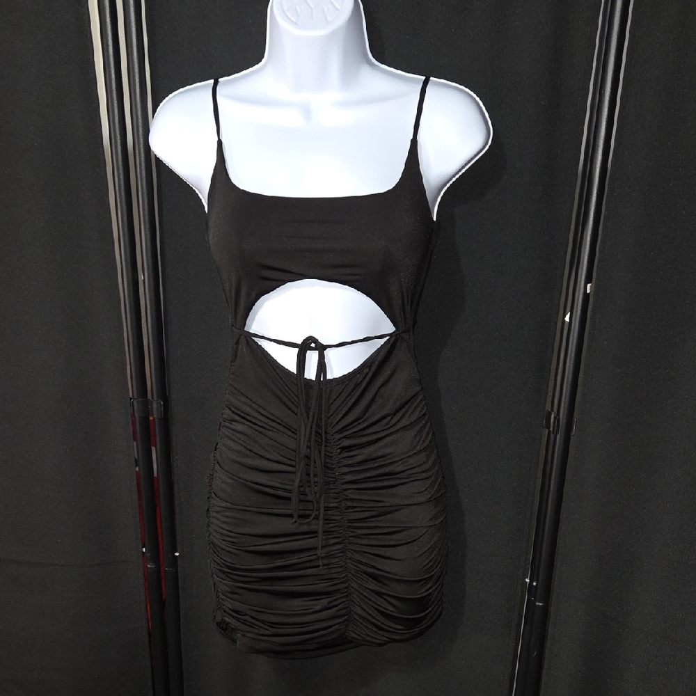 Windsor Black Dress with Heart Logo Tag